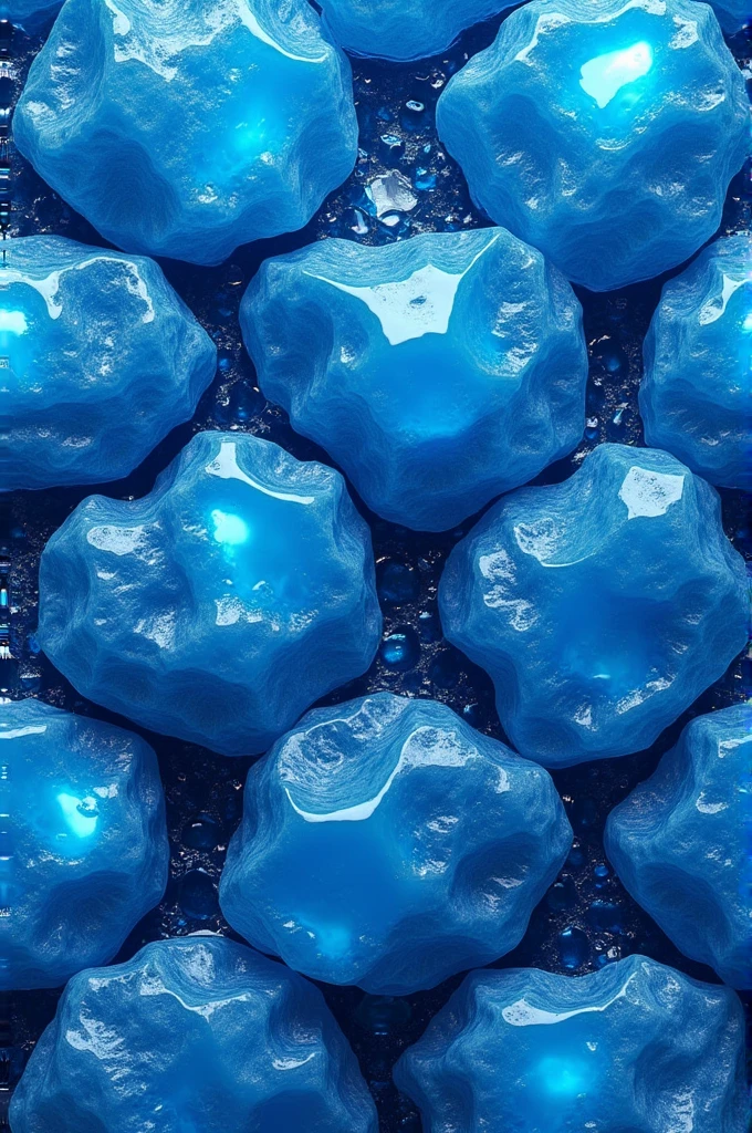 Make a seamless pattern of blue Rock candy
