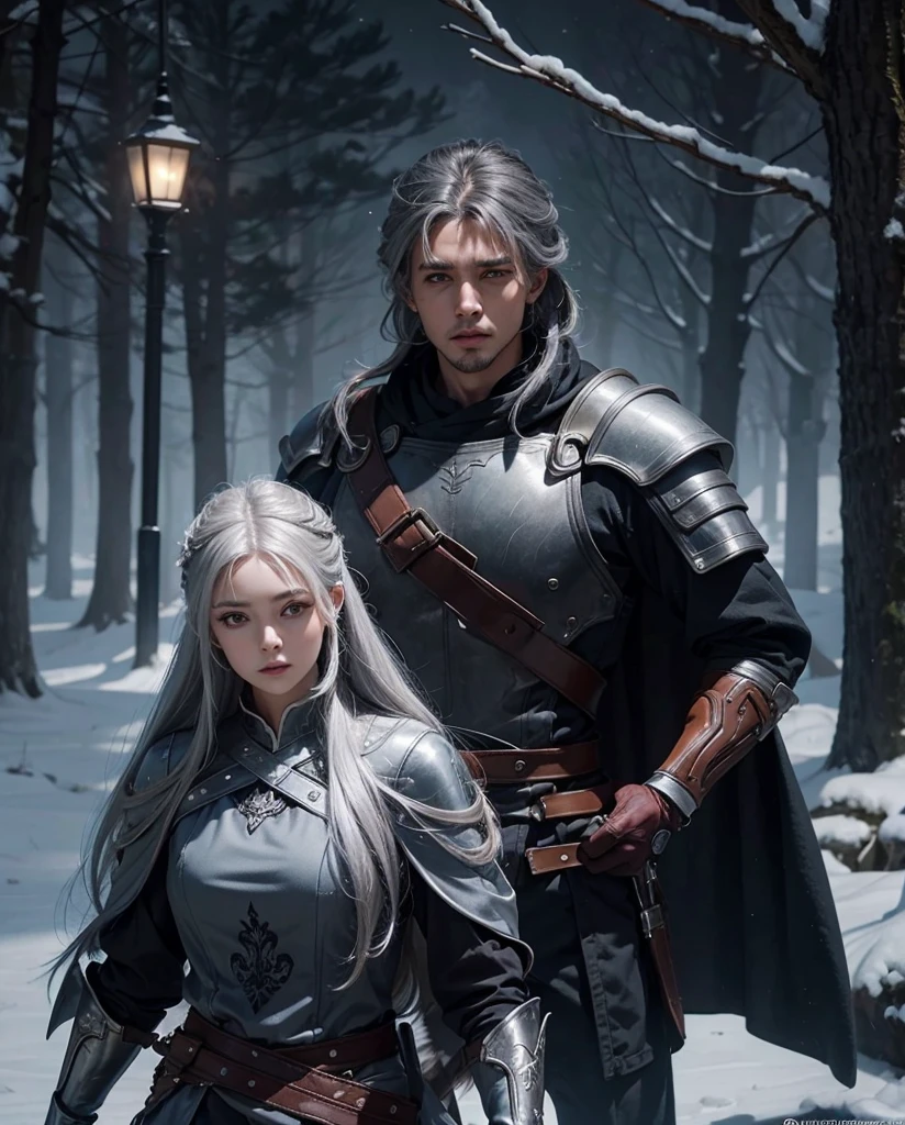 The silver-haired woman in front is even more beautiful，Extremely beautiful