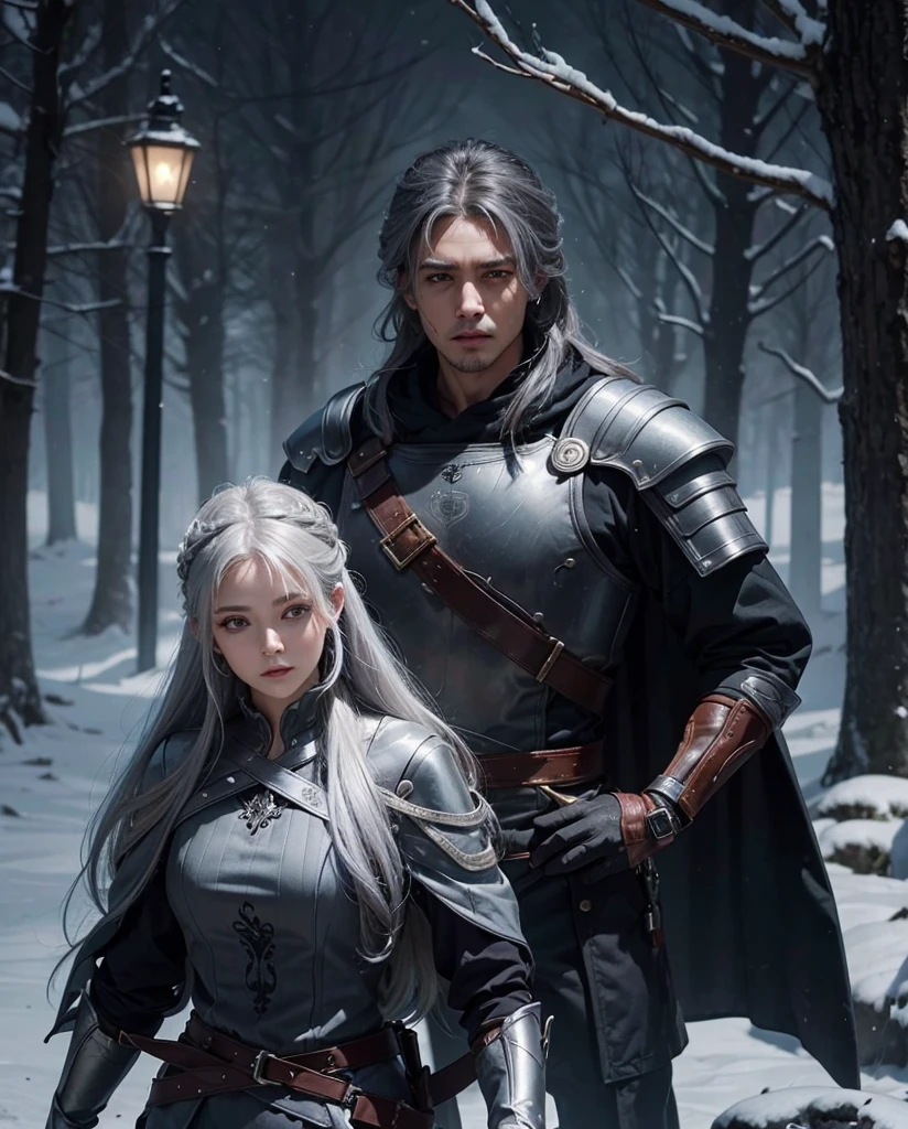 The silver-haired woman in front is even more beautiful，Extremely beautiful