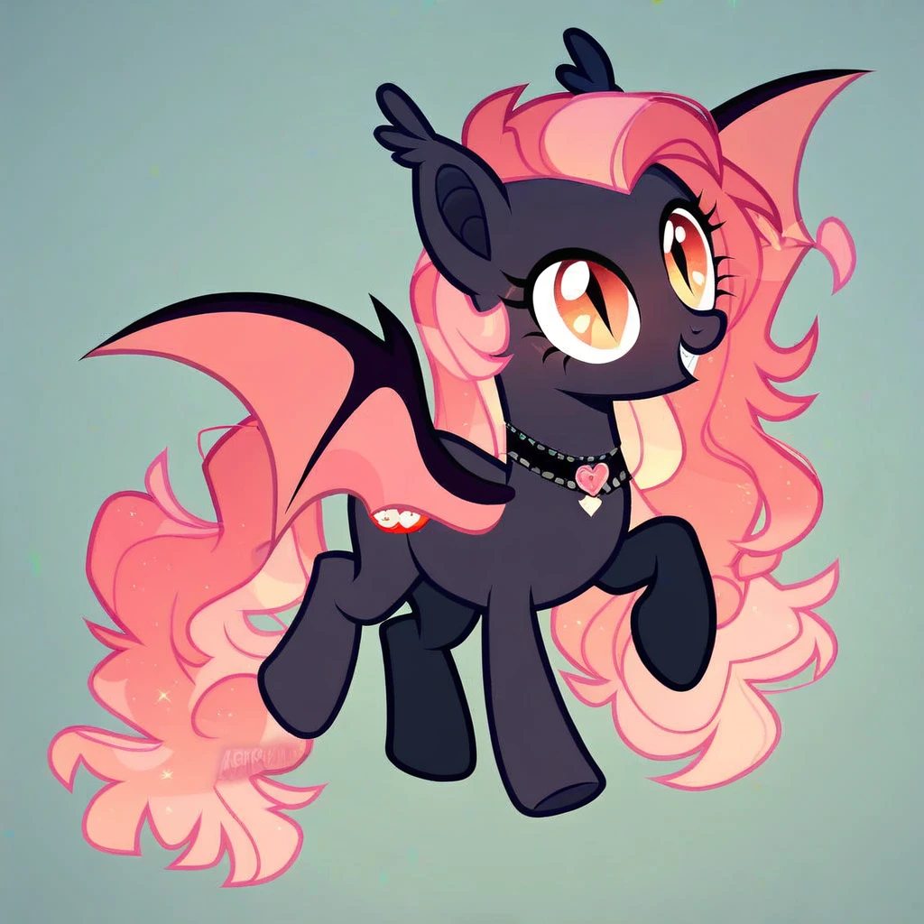 score_9, score_8_up, score_7_up, score_6_up, score_5_up, score_4_up, show accurate, full body, feral pony, female pony, cute appearance, original character, bat
