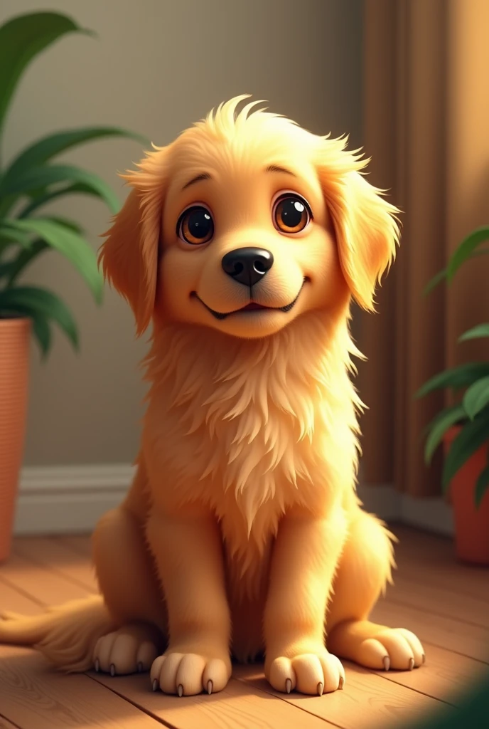 A cute golden retriever