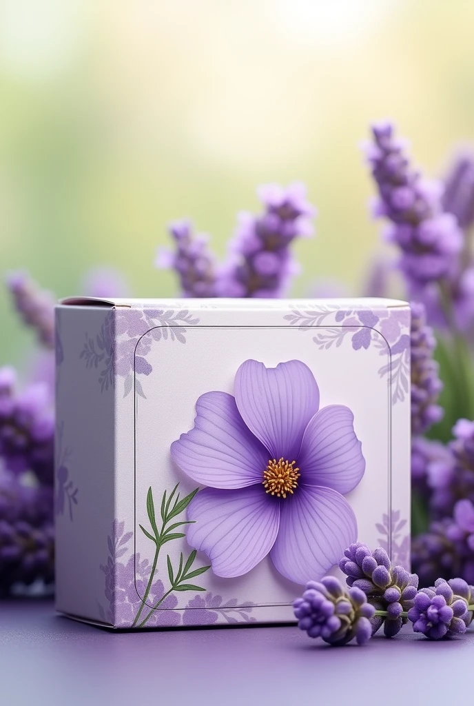 Make a design proposal for an ointment box using lavender as raw material