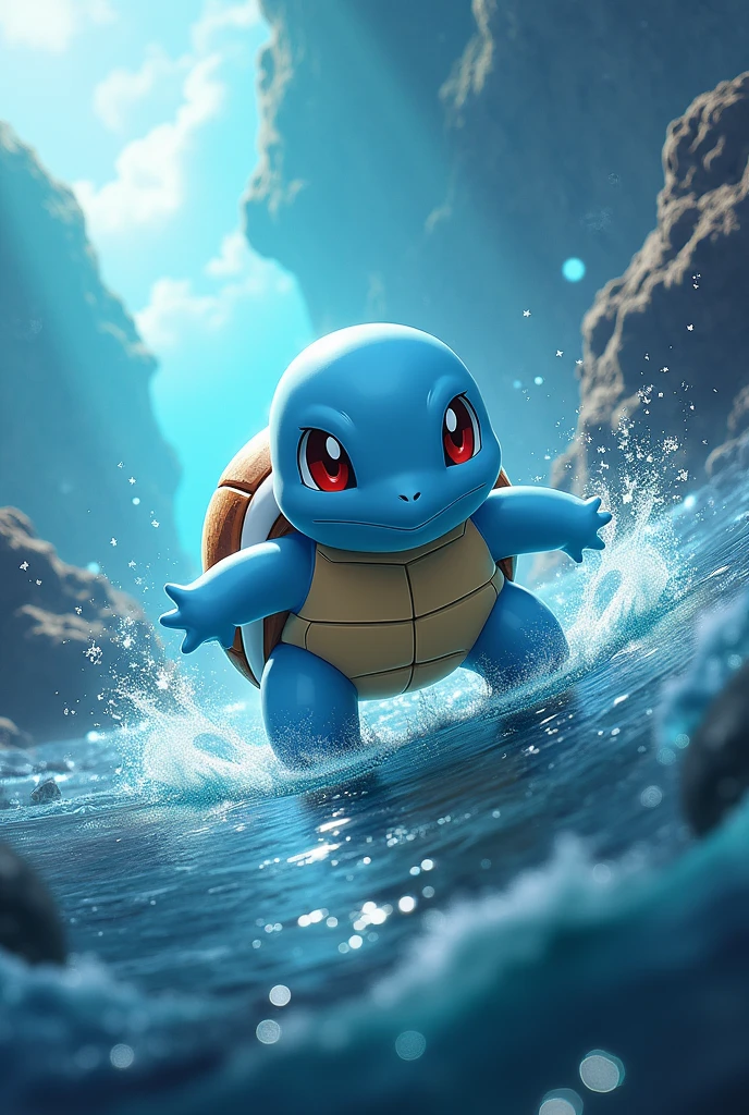 Create a wallpaper image that looks cool from pemon squirtle
