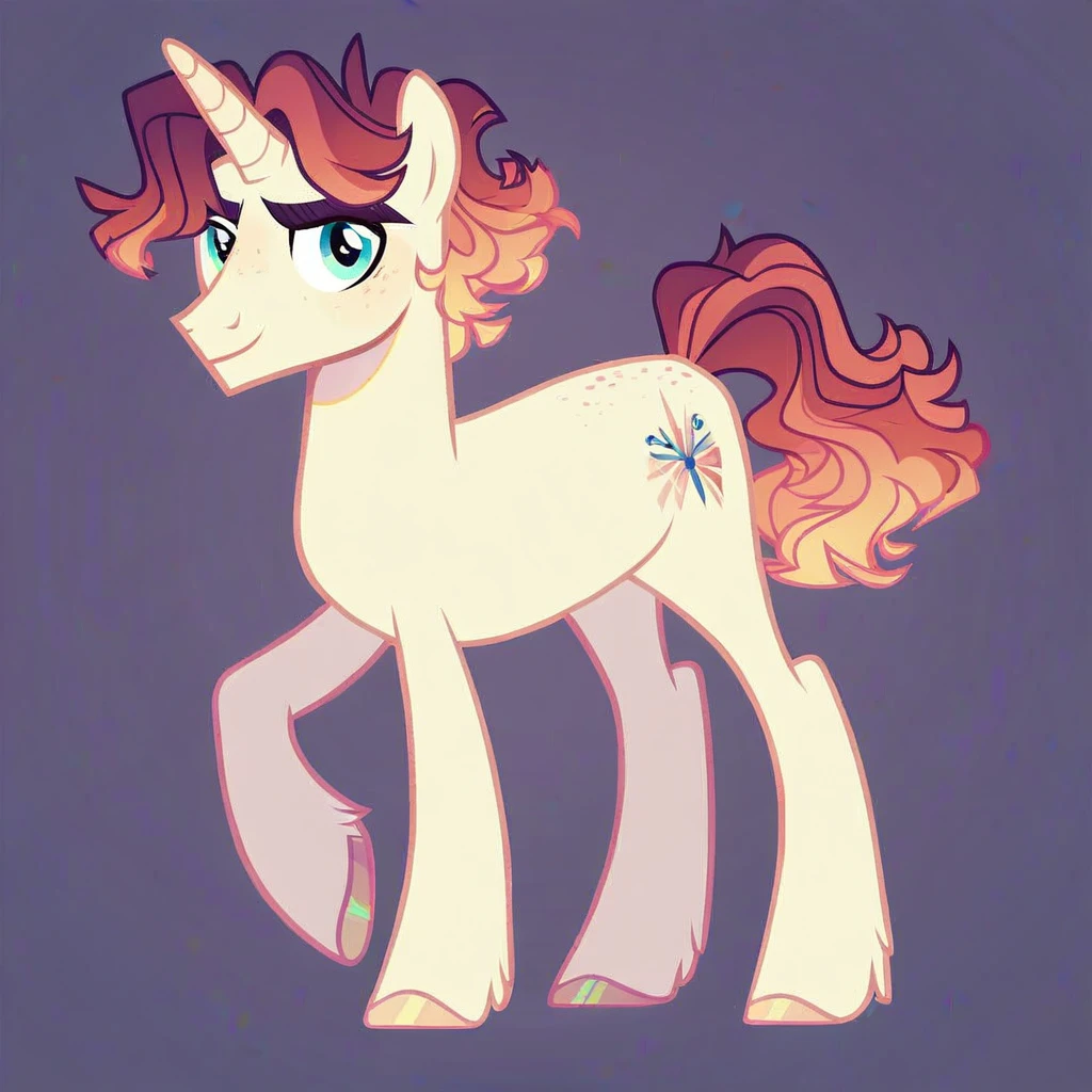 score_9, score_8_up, score_7_up, score_6_up, score_5_up, score_4_up, show accurate, full body, feral pony, male pony, beautiful appearance, original character, unicorn