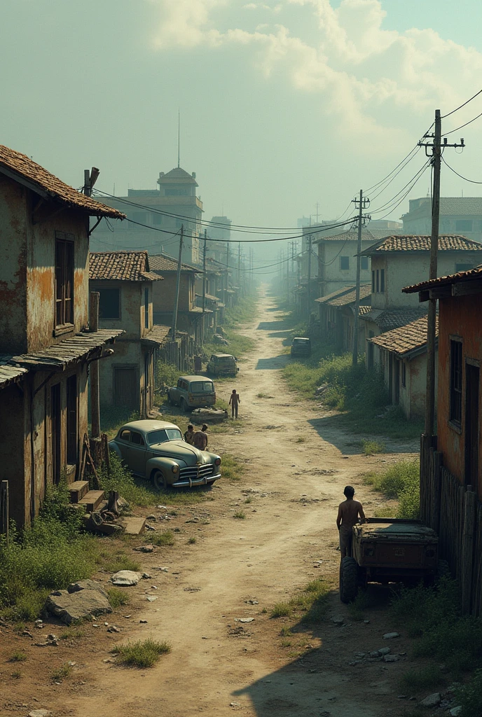 A small town, poor, ugly and rural without many people