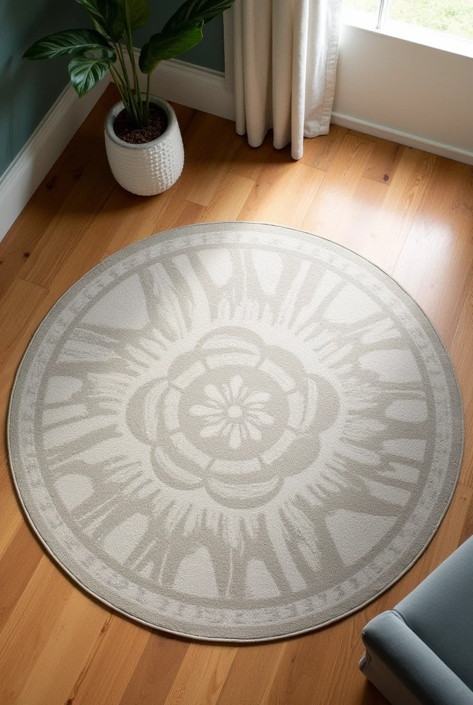 round rug seen from above