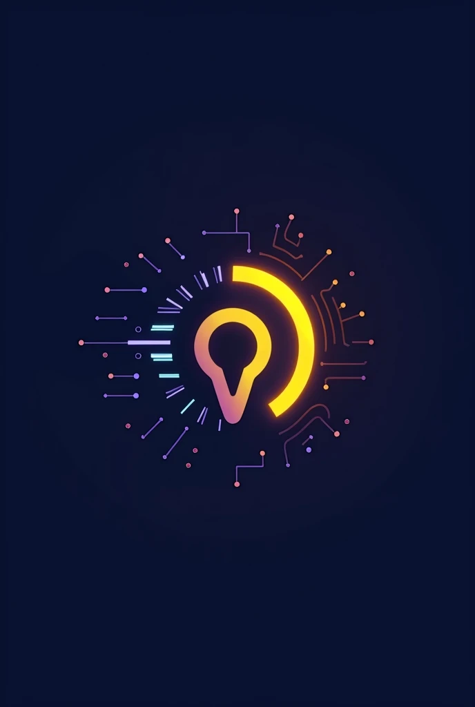 Create a logo for the company Lumeatech, a technology startup focused on software development. The logo should represent the concept of 'light' and 'technology', suggesting innovation and clarity.
Elementos visuais: Include an icon that combines a stylized light bulb or headlight with an electronic circuit or digital symbol, to show the intersection between light and technology, with greater interaction between light and technology.
colors: Use a color palette that combines shades of blue or purple to convey technology and confidence., with yellow or orange details to represent light and innovation.
Typography: Use a modern and futuristic font, that is readable and conveys a sense of seriousness and dynamism, reflecting the innovative spirit of Lumeatech. The logo must be clean, professional and adaptable to different formats."