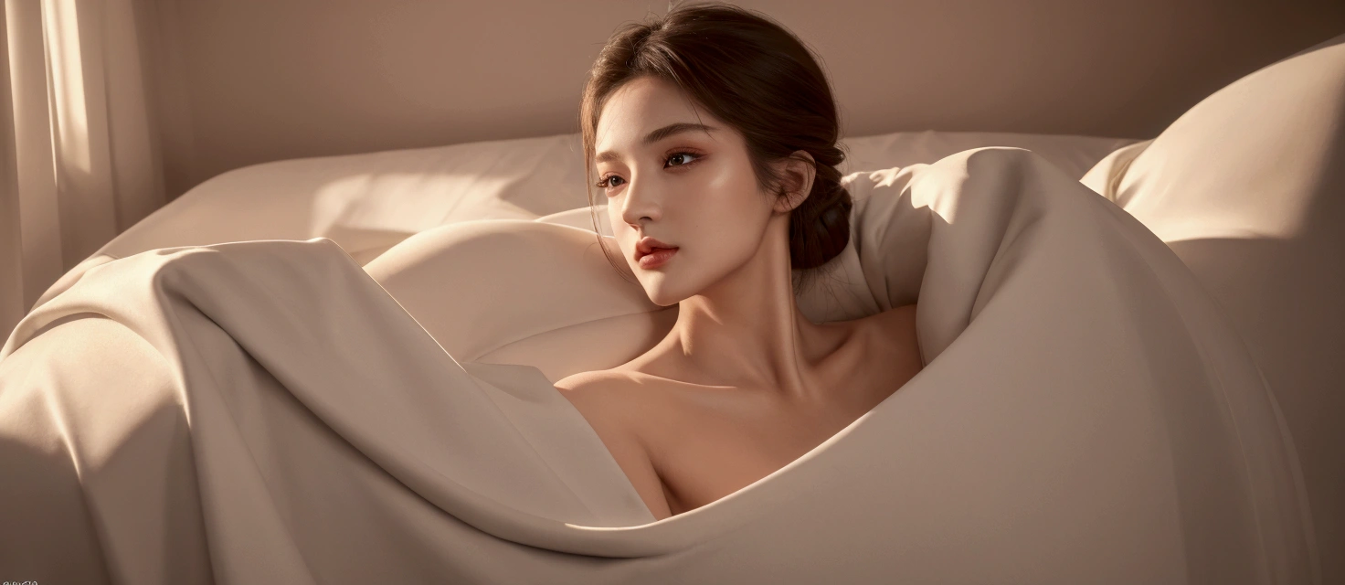 ((Best quality, 8k, Masterpiece :1.3)), upper bod y, Sharp focus : 1.2, Beautiful woman with perfe ct figure, Highly detailed facial and skin textur e, Detailed eyes, Double eyelids, Interior view, f erpect lighting, Glowing skin,