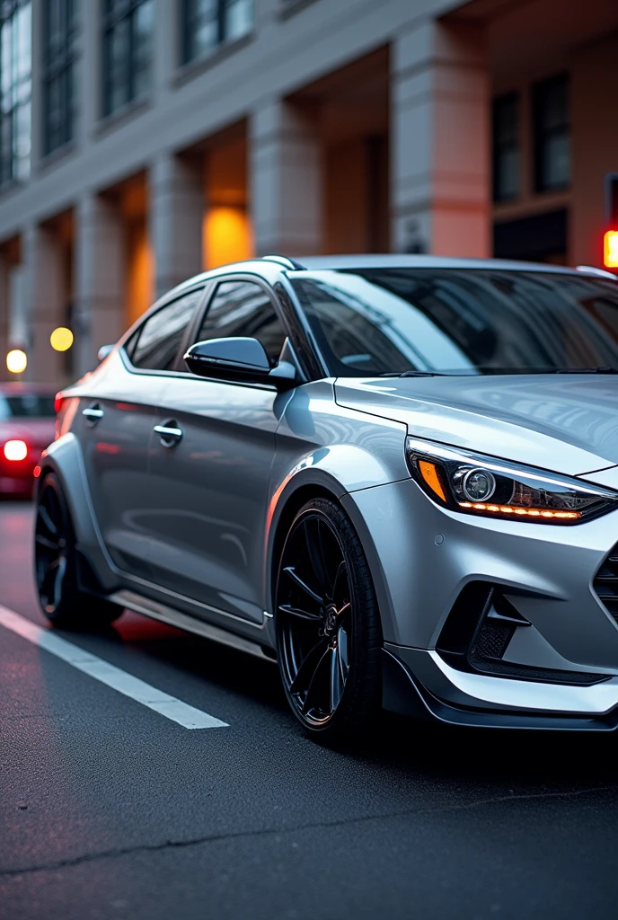 Hyundai verna fluidic 2013 model silver color with modifications