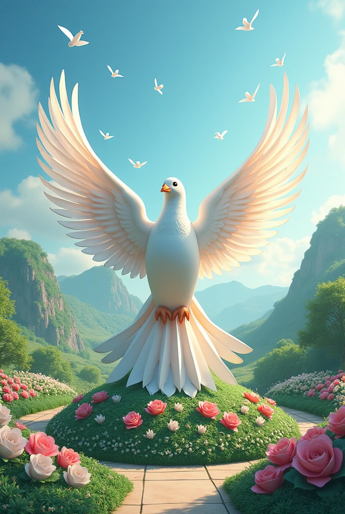 
Peace themed float