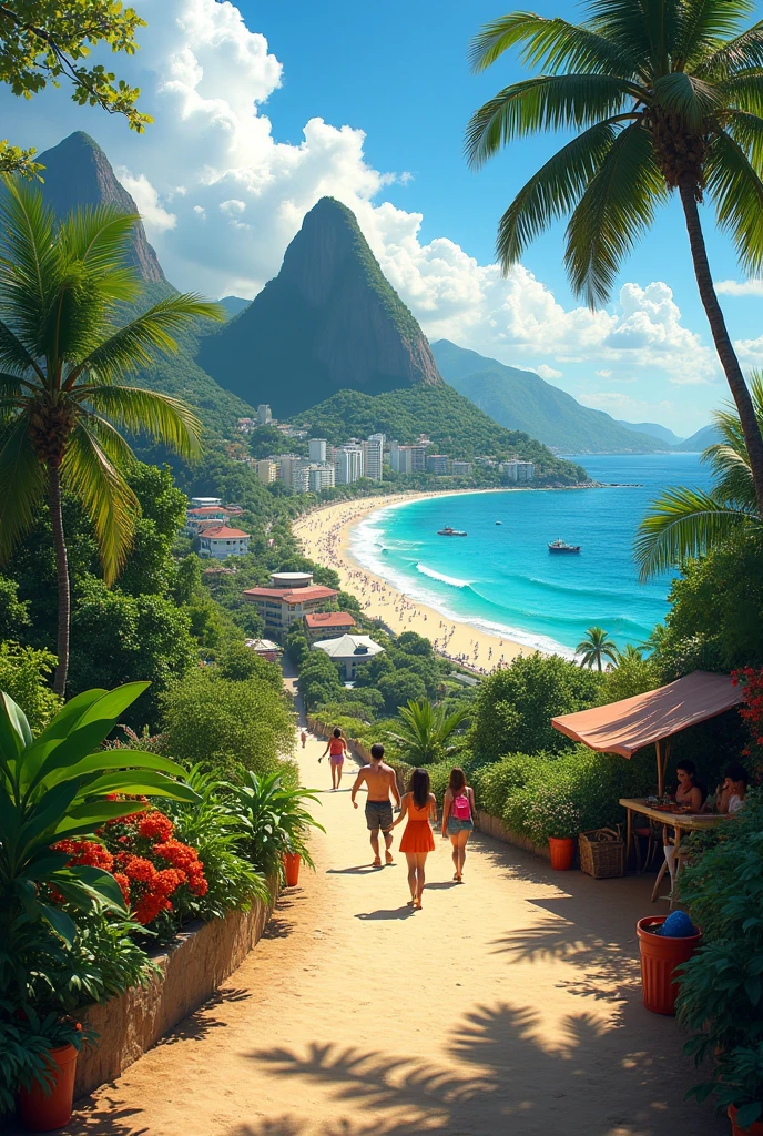 A path that leads to the beach in Rio de Janeiro