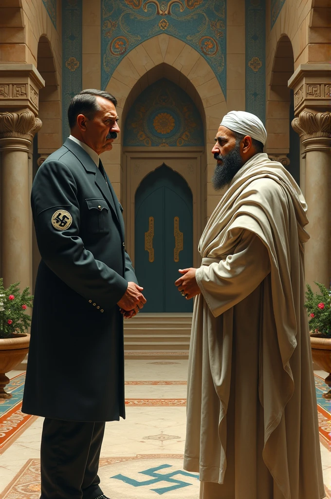 Hitler exchanging with Mohamed