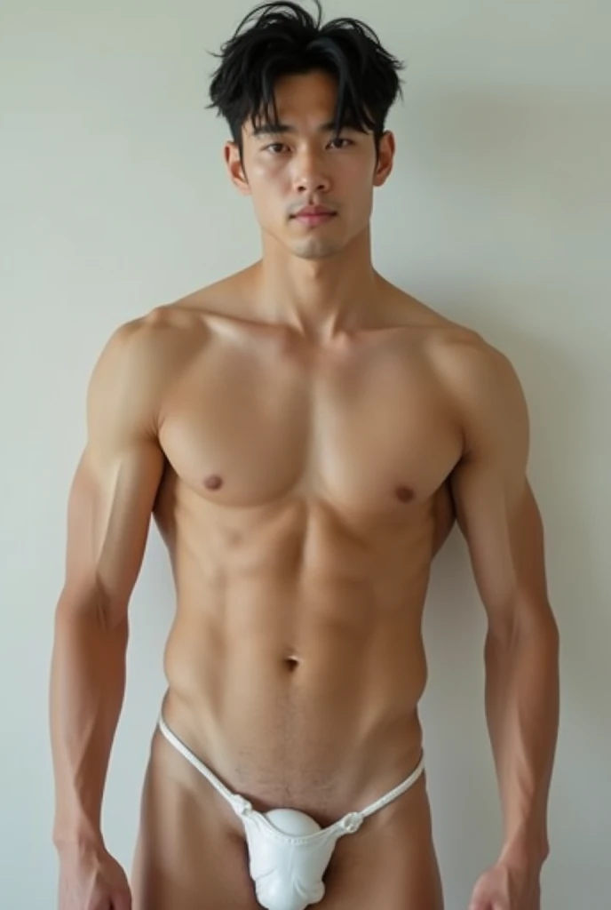 1boy、Photo Quality、Handsome Men、Mash Hair、Japanese male, 、Completely naked、Full nudity、erection、Huge penis、Highest quality、Realistic、beautiful、