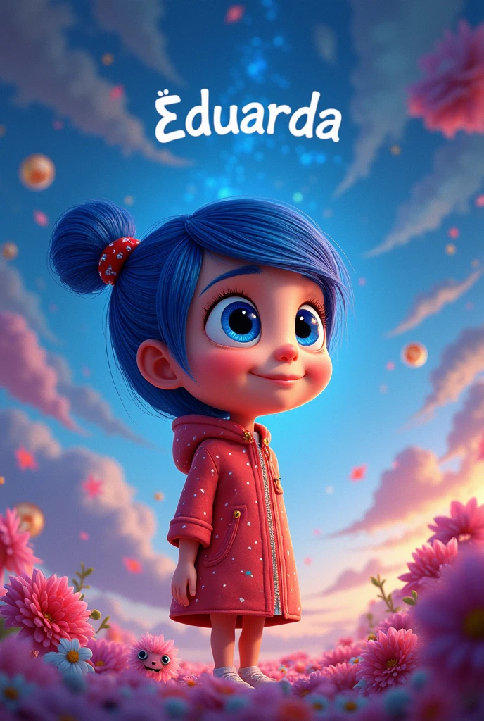 A wallpaper with the name Eduarda,remembering that I am an  child,e o wallpaper tem que ser aesthetic,and I want it to have the theme of the movie Inside Out 2