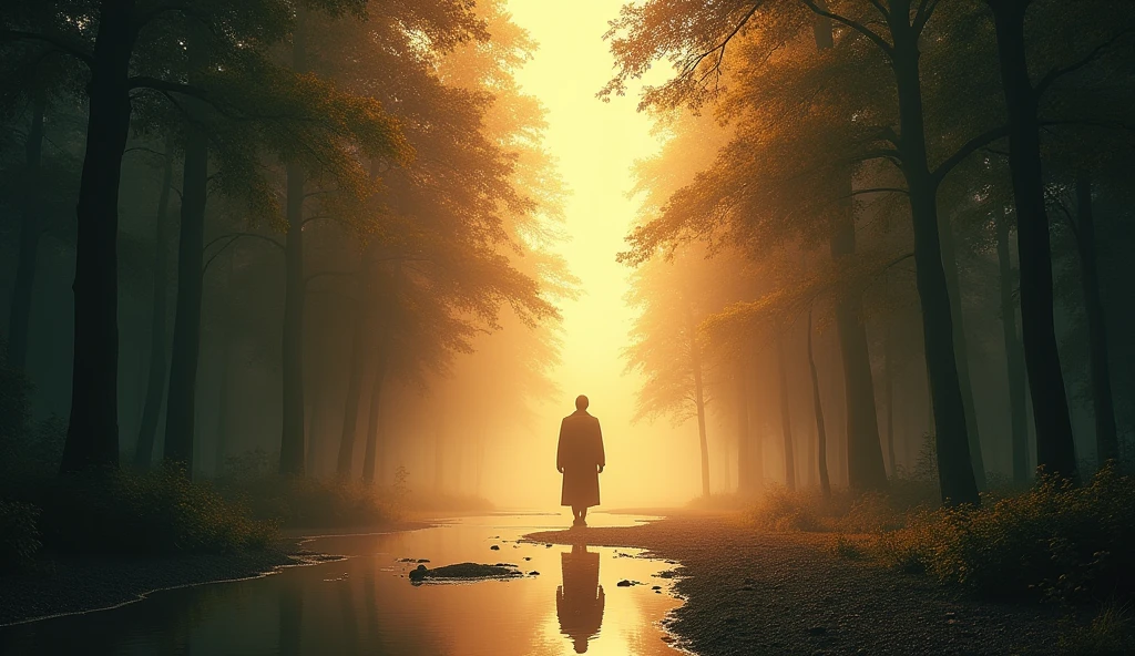 (masterpiece:1.2,Exceptional Quality,God-like,Cinematic Experience),32k,wallpaper, God standing in the garden of Eden,(Diffuse reflection of a gigantic God towering over trees looking downwards glowing with light:2.0) #Landscape #Realistic #Scene Design #SeaArt Infinity, Style Raw, UHD