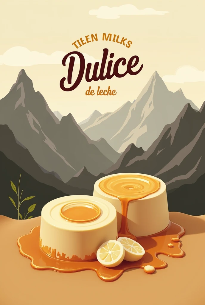 Can you help me create a brand for a family business?, We produce milk delicacy but we also make other products, We want the brand to match the colors of the dulce de leche and that you can put some mountains in the background and the magic of you, thank you very much