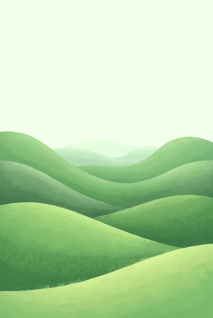 Green mountains simple drawing