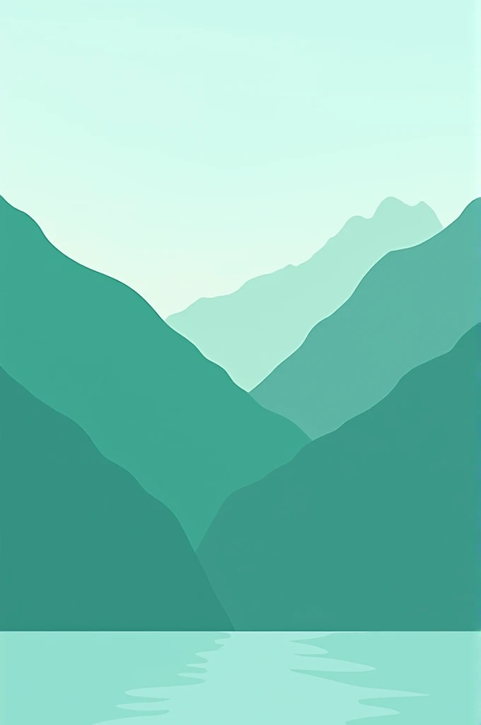 Two green mountains next to each other, simple drawing