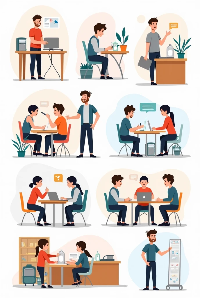 Create an illustration drawing only from a gauze and Micropore Drawing Style: Modern and vector, with smooth, clean lines, and vibrant colors. Cartoonish but realistic. 
Color: Using a palette of bright and contrasting colors that are pleasant and eye-catching. 
FORMAT: Illustrations arranged in a book or manual style. 

This illustration is intended for a guidance and training manual, so it must be clear, accessible and visually appealing.