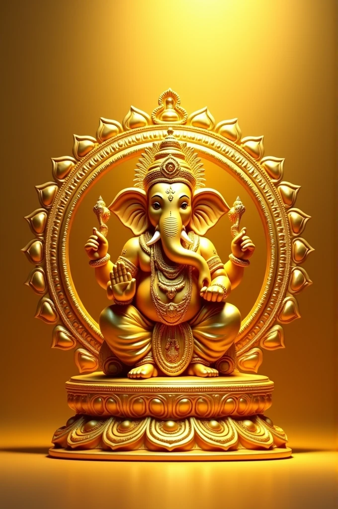 Make a logo of golden acrylic sheet form of suvarna mahotsav 50 aadrash mahaganpati