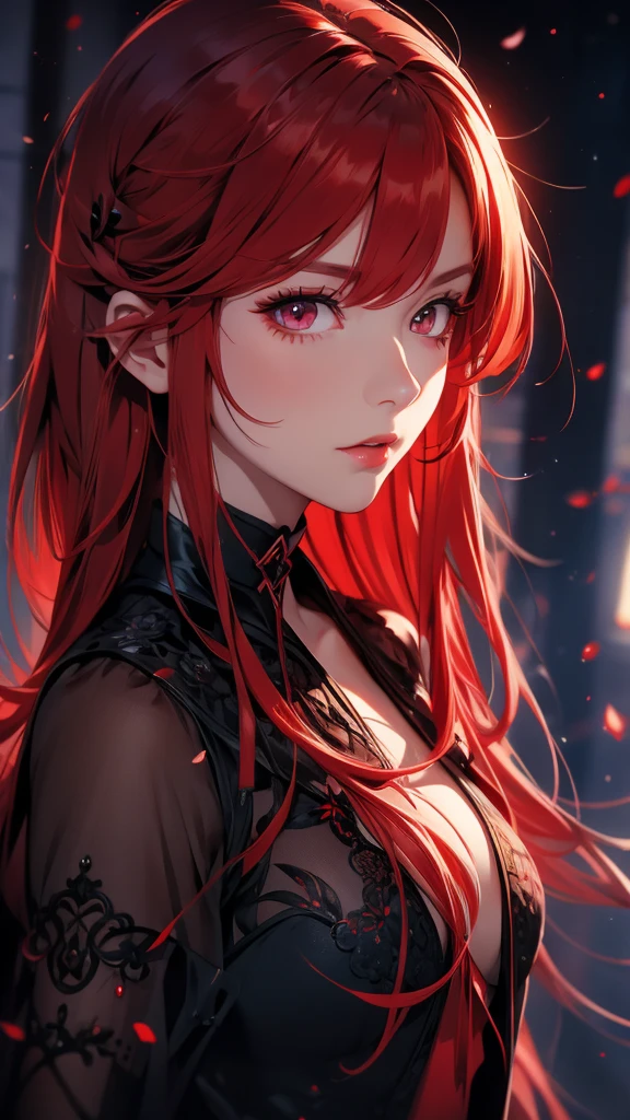 Red Hair　Red eyes　Mysterious woman