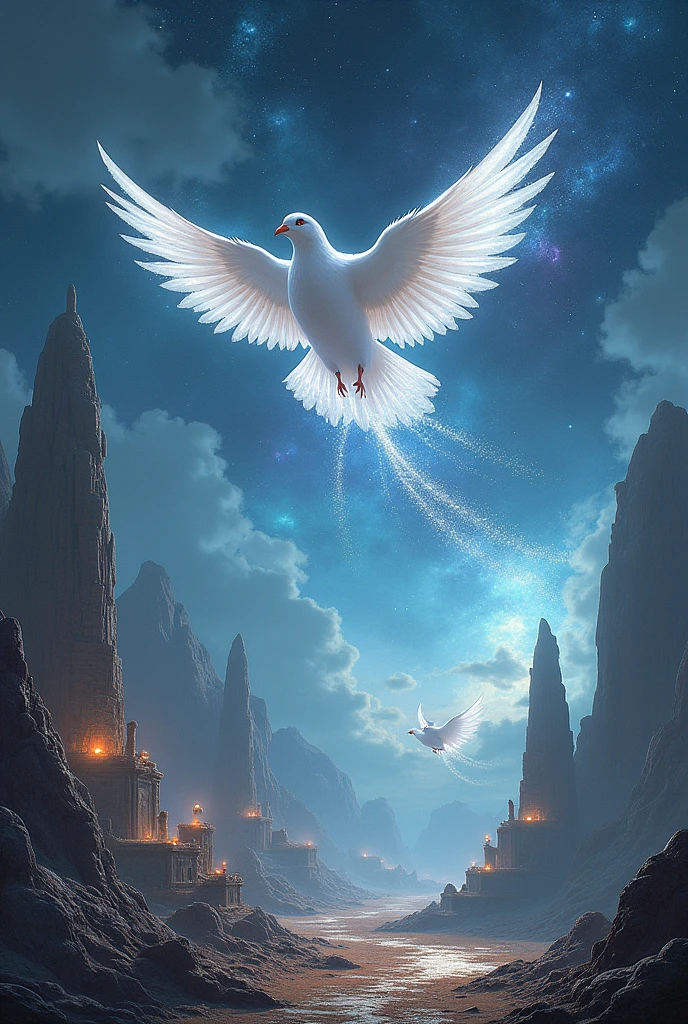 "In a distant universe, full of bright stars and mysterious galaxies, There was a planet known as Orionis, home to an ancient race of sacred birds that guarded Stardust—a mystical substance that contained the power of creation and destruction. For centuries, These birds lived in peace, using dust to maintain balance in the universe.
However, That peace was broken when the Tyranus Empire, an advanced and ruthless race, discovered the secret of Stardust. Thirsty for power, They began an invasion to take control of the dust and use it to dominate the universe.. The ensuing war devastated Orionis., leaving most of the guardian birds in ruins." The bird is a dove, even more spatial, it is for video games
