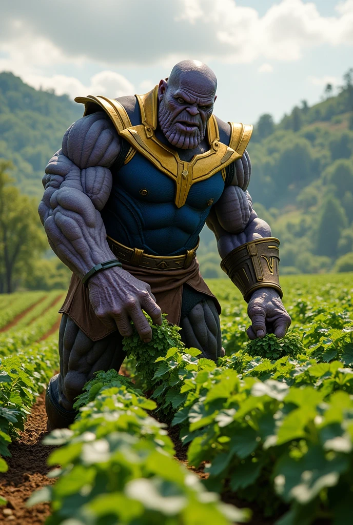 Thanos doing farming work