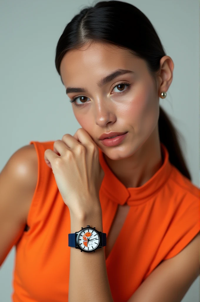 Woman with swatch watch