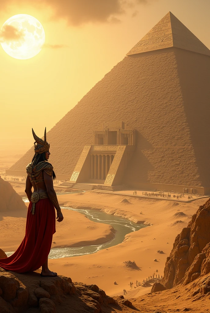 Pharaoh Annunaki building pyramid in Egypt