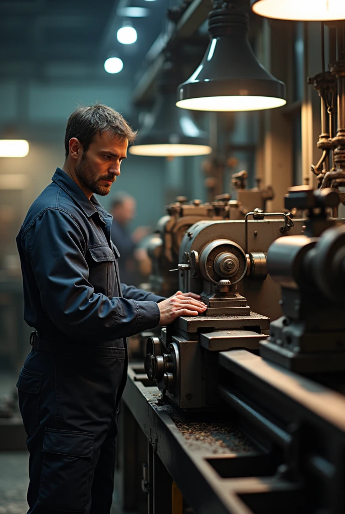 Lathe with one worker

