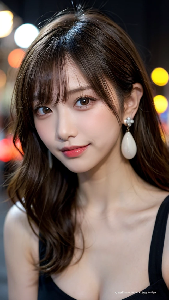Tabletop, Highest quality, shape, Very detailed, finely, High resolution, 8k wallpaper, 完璧なダイナミックな構shape, finelyて美しい目, one piece,Medium Hair,Natural color lip, smile,2、cute、Looking into the camera、F Cup、Blonde、Blurred night New York background,Earrings,(Pinkal),Model pose,
preparing