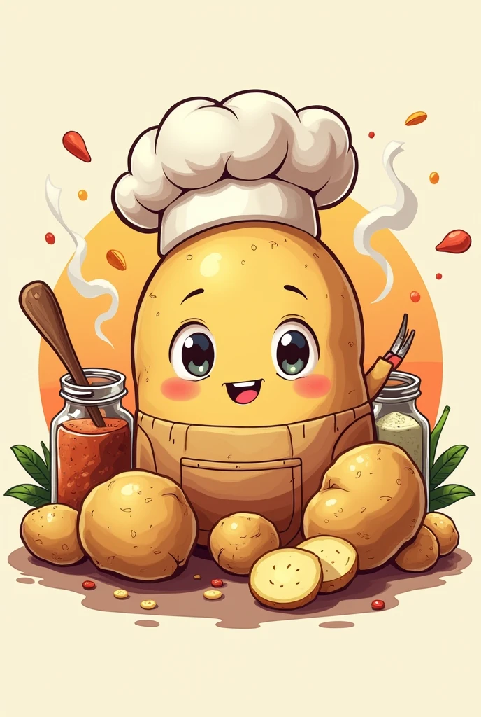 ANIME POTATO SNACK SHOP LOGO