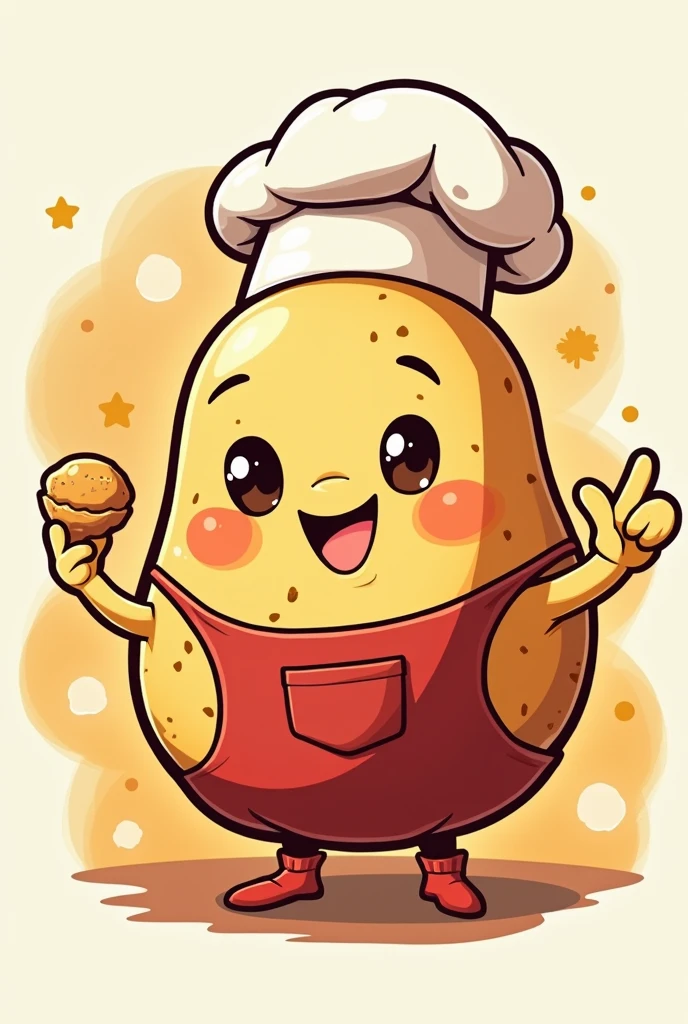 ANIME POTATO SNACK SHOP LOGO name is mr potato