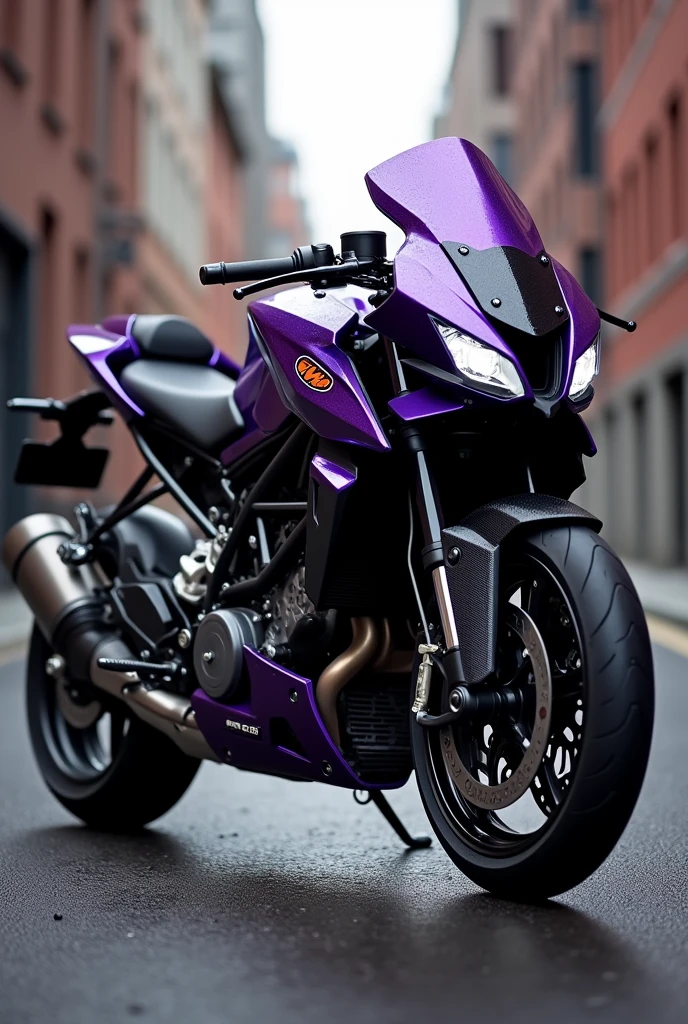 ktm 1390 customized with purple and black color