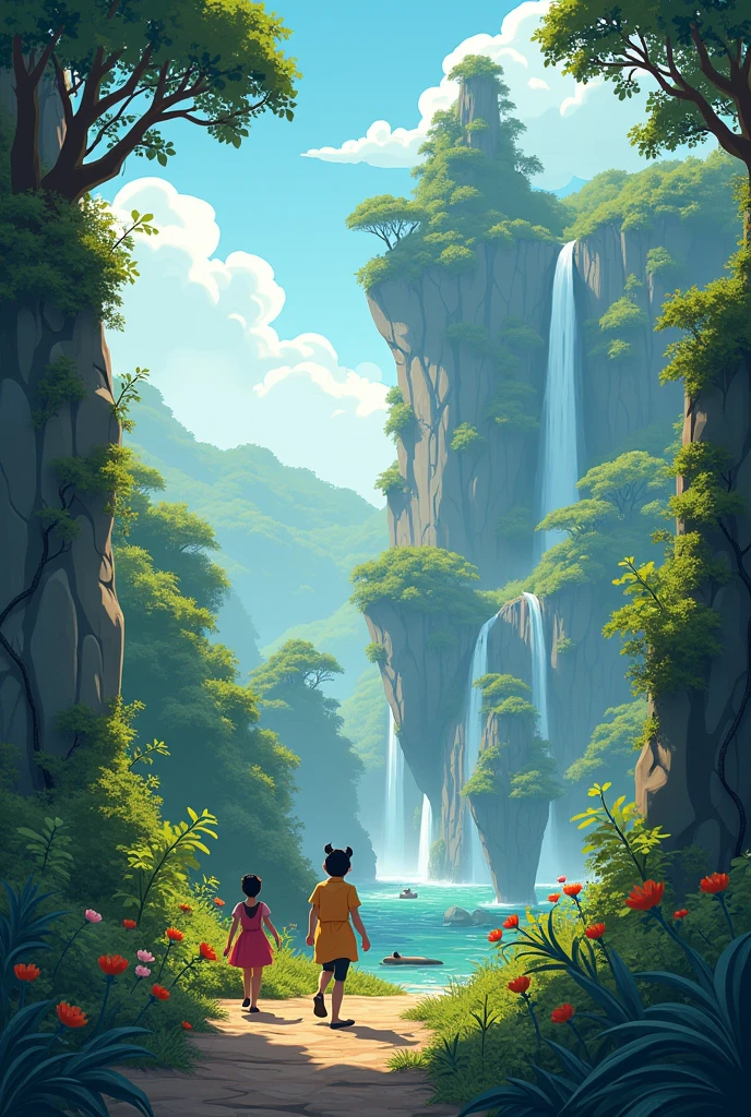 Make an animated image of "The Impossible National Park" from El Salvador, that it be animated like a drawing, Please.