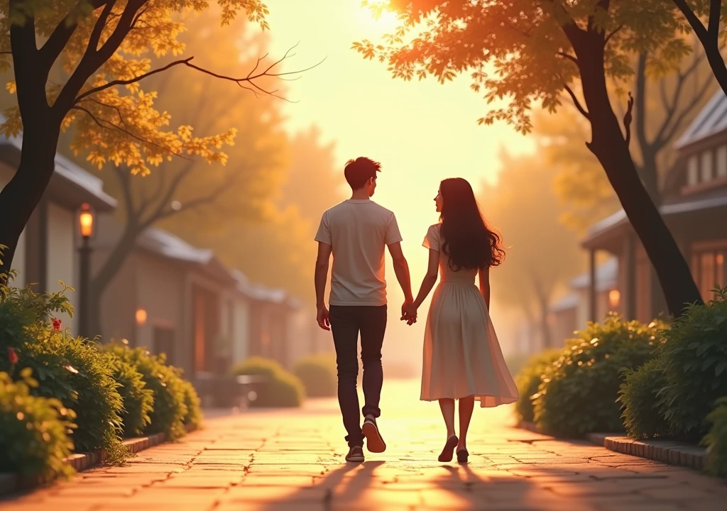 Romantic couple right side to pass