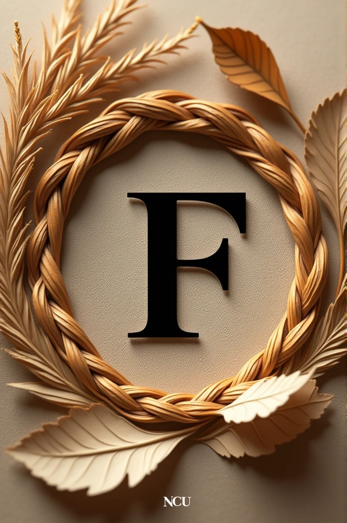 Create a clothing brand logo called Bazar fashion and style. With the black and gold color palette with elements of straw and dried leaves