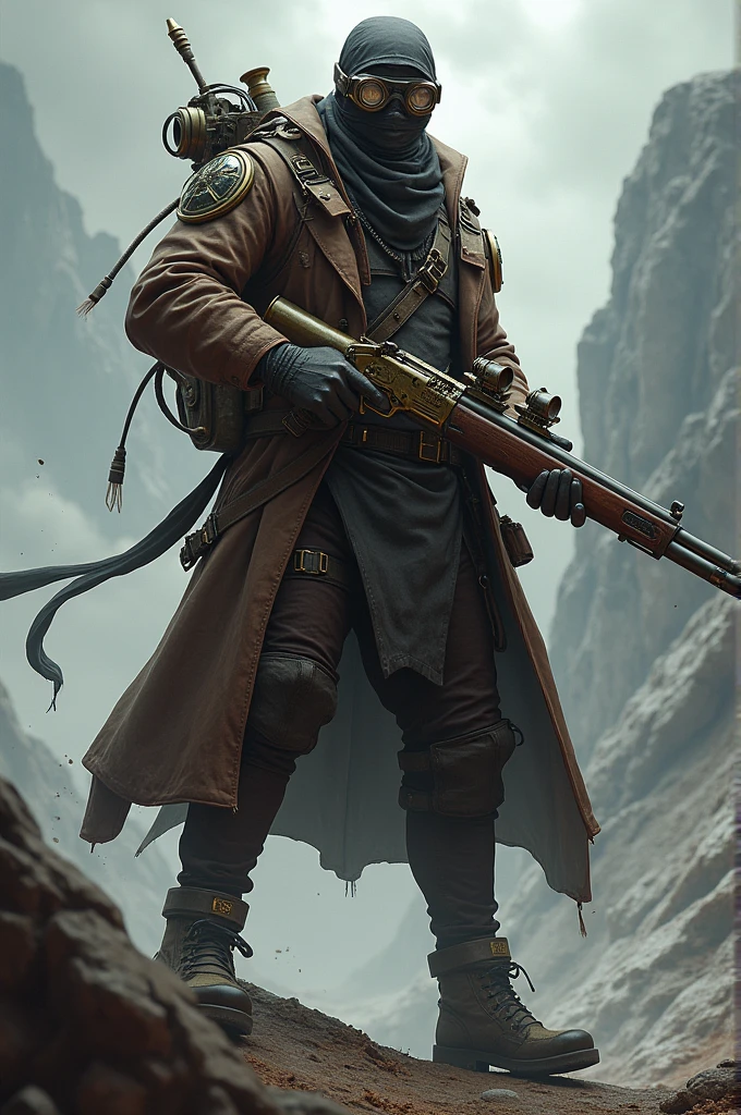 A Tormenta character of the Inventor class whose weapon is a musket.