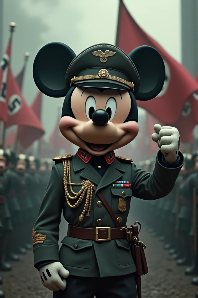 Mickey Mouse supporting Nazism