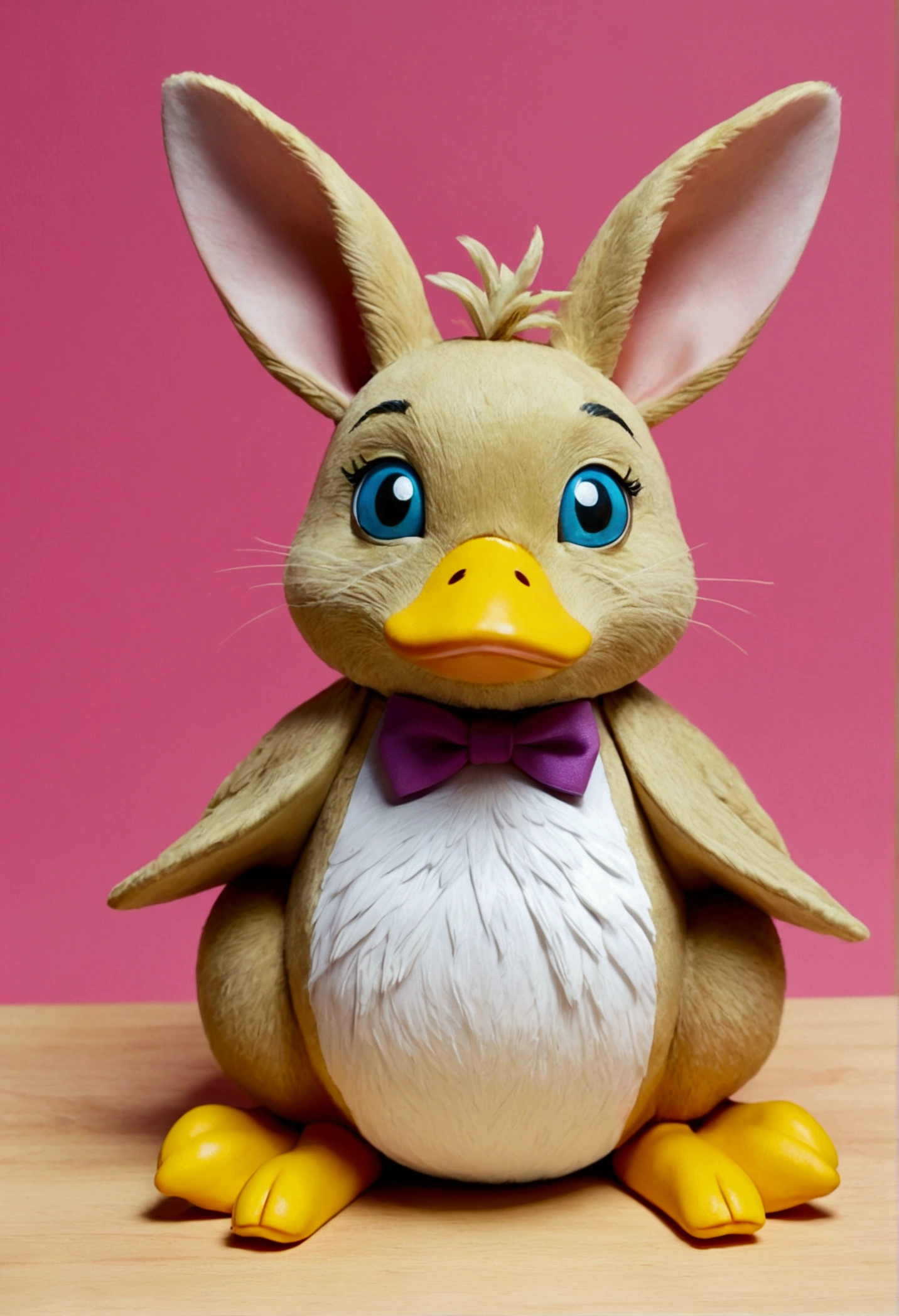 Wolpertinger made of duck + Hase + mouse + In bright colors + Anime-Series 