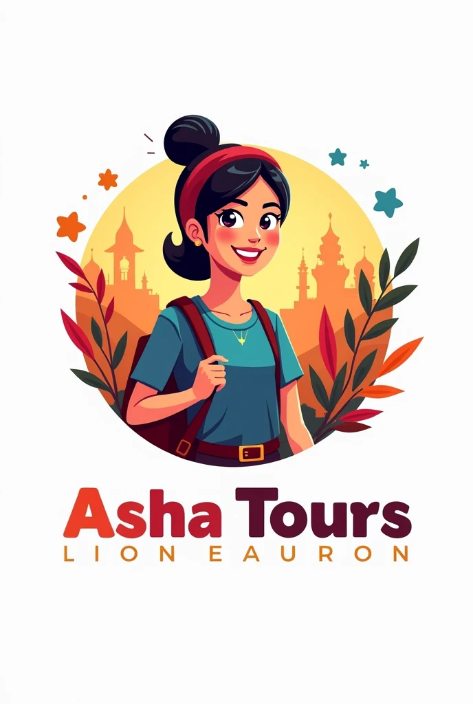 using this word (ASHA TOURS) make the logo 