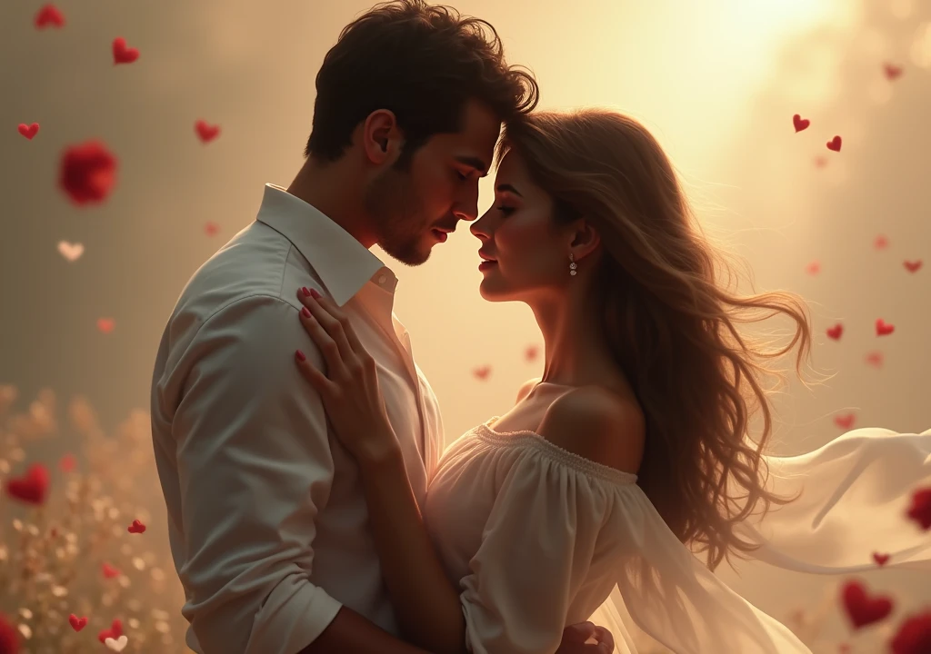 Romantic couple right side to pass  front 
