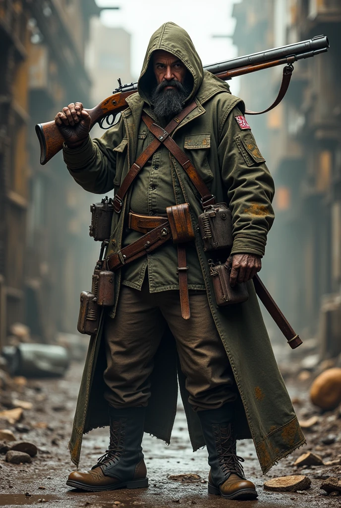 A Tormenta character of the Inventor class whose weapon is a musket.
without mask.