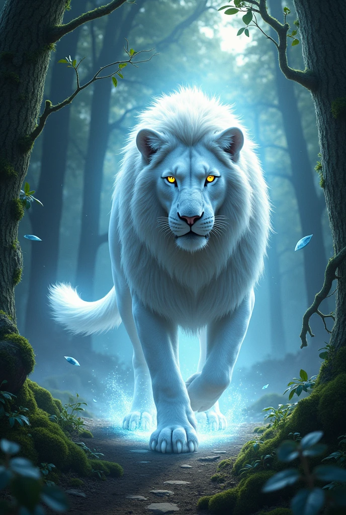 A who turns into a white lion