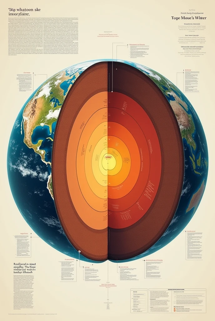 Brief conceptual map on the internal and external structure of the earth