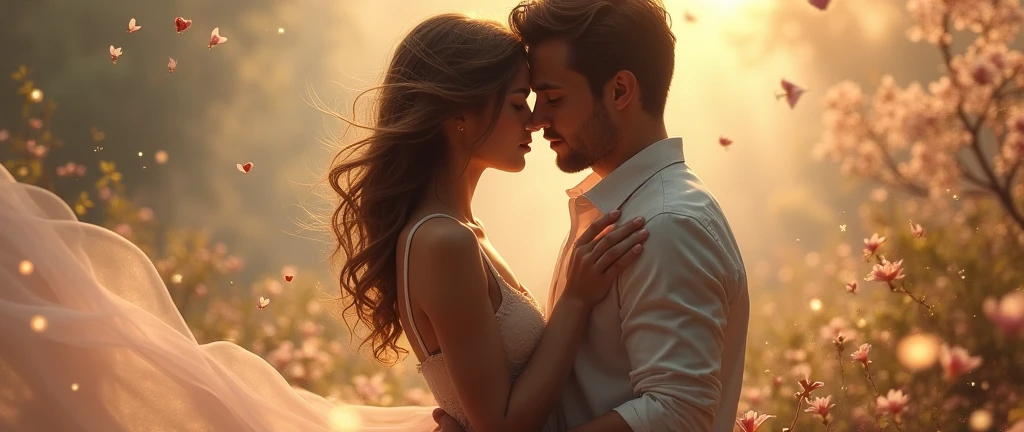Romantic couple right side to pass  front 
