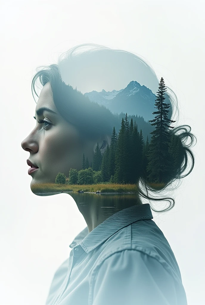 n double exposure design with landscape photography
