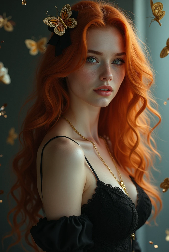 (solo, full body photo:1.3), (action packed:1.3), (haze, fog, mist:1.3), chiaroscuro, best quality, photorealistic, 1woman, (cute), (24yo:1.2), redhead, long ginger hair highly detailed, 1700'S, digital photography, art by artgerm and ruan jia and greg rutkowski surreal painting gold butterfly filigree, broken glass, (masterpiece, sidelighting, finely detailed Fashionable eyes: 1.2) (perfect oval large eyes that gazes at the viewer), beautiful detailed face, blue gorgeous perfect eyes, (blonde hair ponytail), (attractive young woman:1.3), (thick amazing hair), (seductive:1.1), (blushing:1.1)