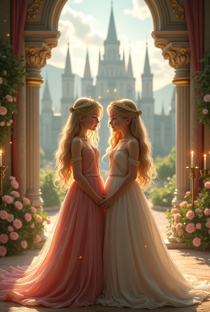 Twins girl , one of them whitch one of them princess
