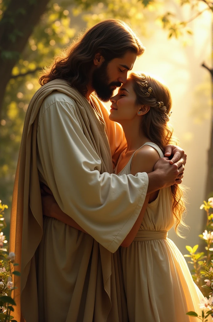 Jesus hugging